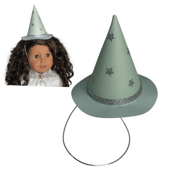 MeriMeri Halloween WICKED WITCH HAT Fits 18" American Girl Doll Kids Adult Green - Picture 1 of 7